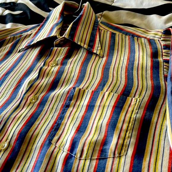 Vintage K-Mart brand hipster striped button-up shirt - Picture 1 of 5